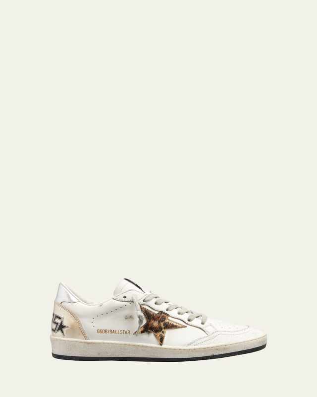 Ballstar Mixed Leather Low-Top Sneakers