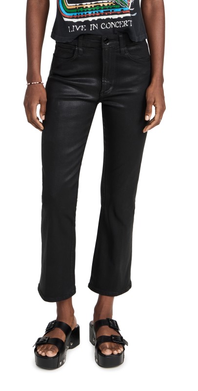 Joe's Jeans The Callie Coated Bootcut Jeans Black