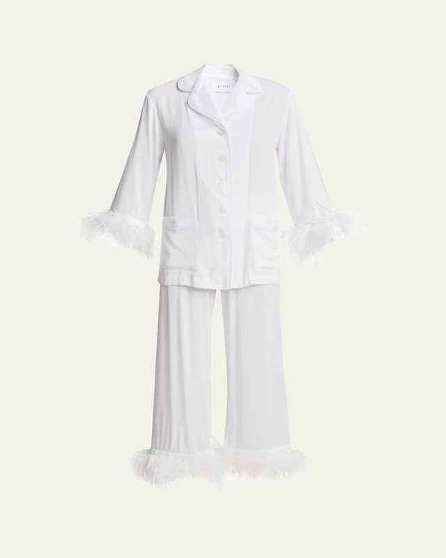 Party Pajama Set with Double Feather Tri