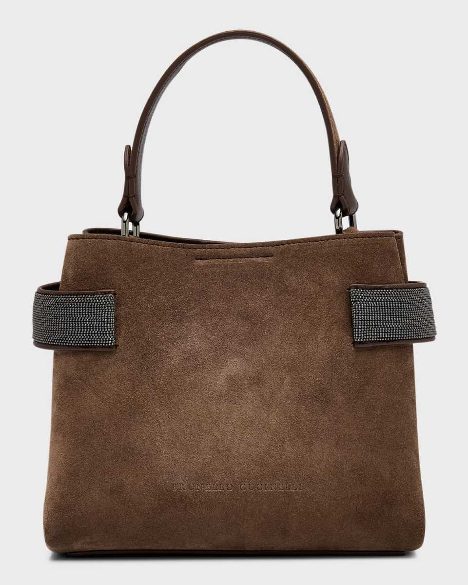 Essence Mini Monili Velour Top-Handle Bag