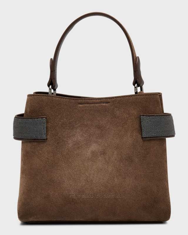 Essence Mini Monili Velour Top-Handle Bag