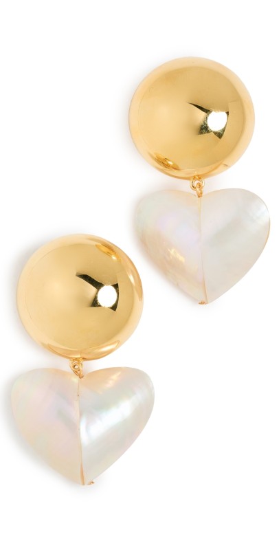 Lizzie Fortunato Rodan Heart Earrings Gold