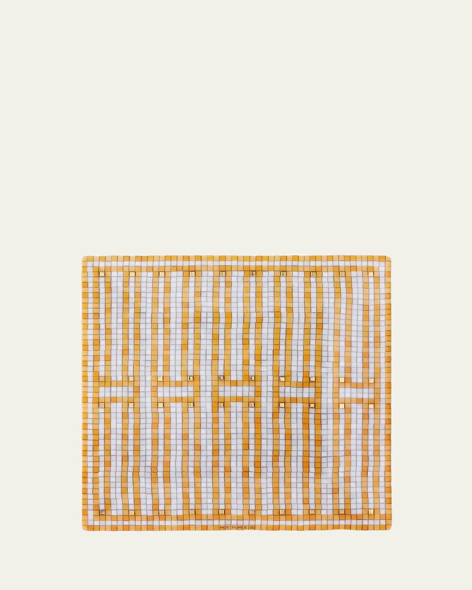 Mosaique Au 24 Or Square Plate N°2