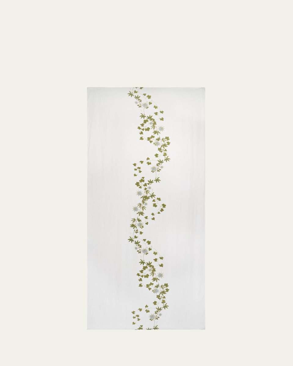 Passifolia Linen Tablecloth, 65" x 98"