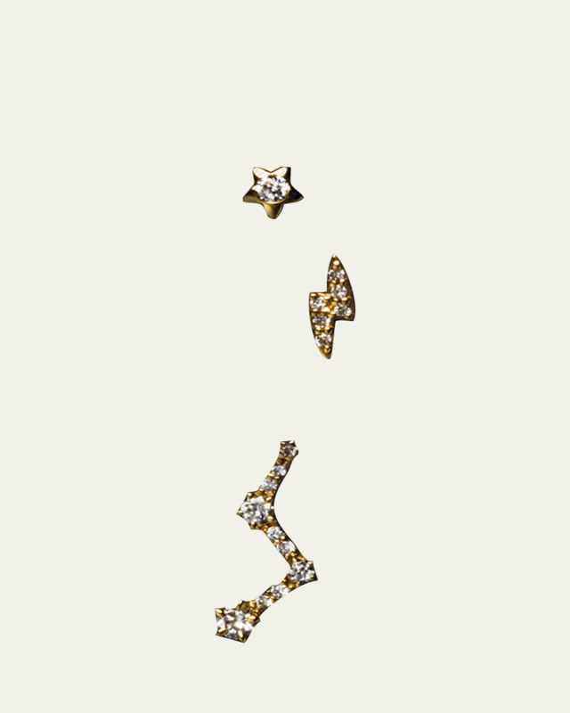 The Rockstar Earrings, Set of 3, Left