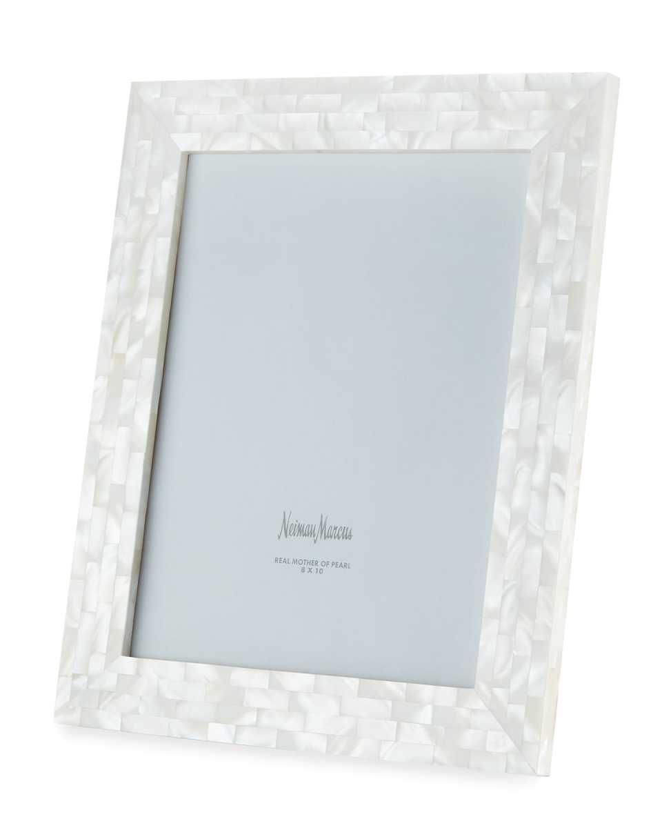 Mother-of-Pearl Picture Frame, White, 8" x 10"