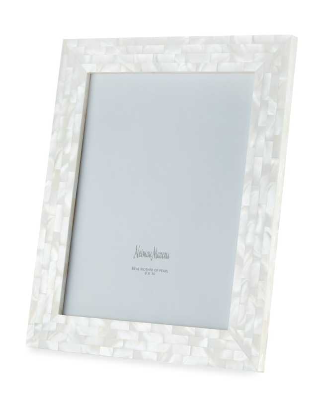 Mother-of-Pearl Picture Frame, White, 8" x 10"