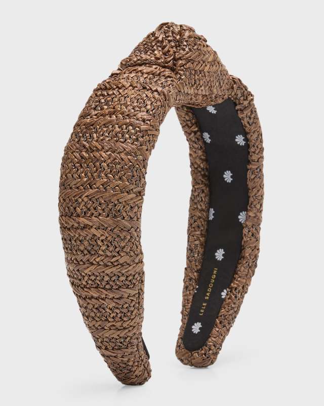 Knotted Raffia Wide Headband