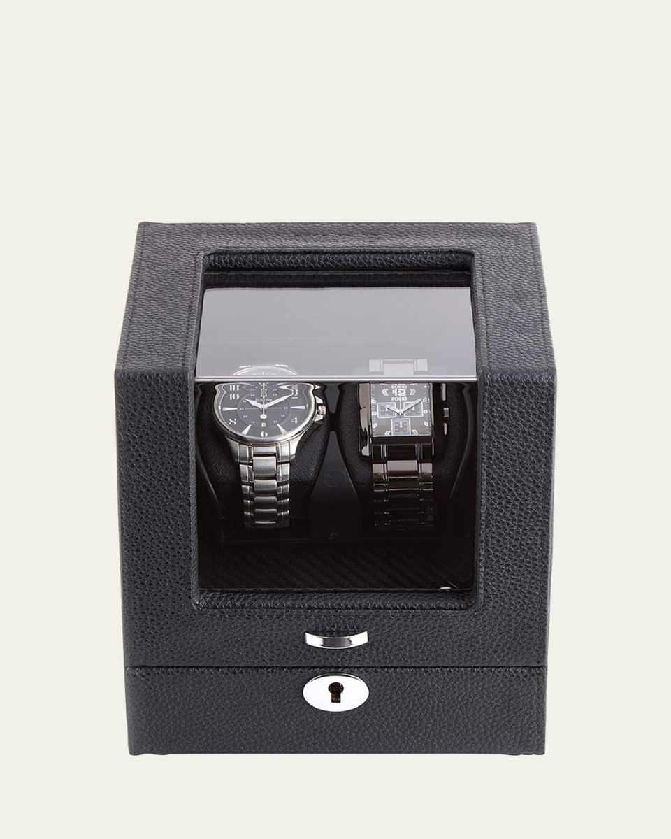 Personalized Leather Double Watch Winder