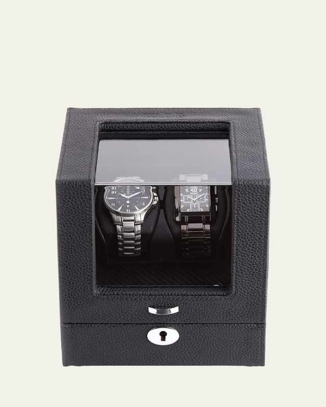 Personalized Leather Double Watch Winder