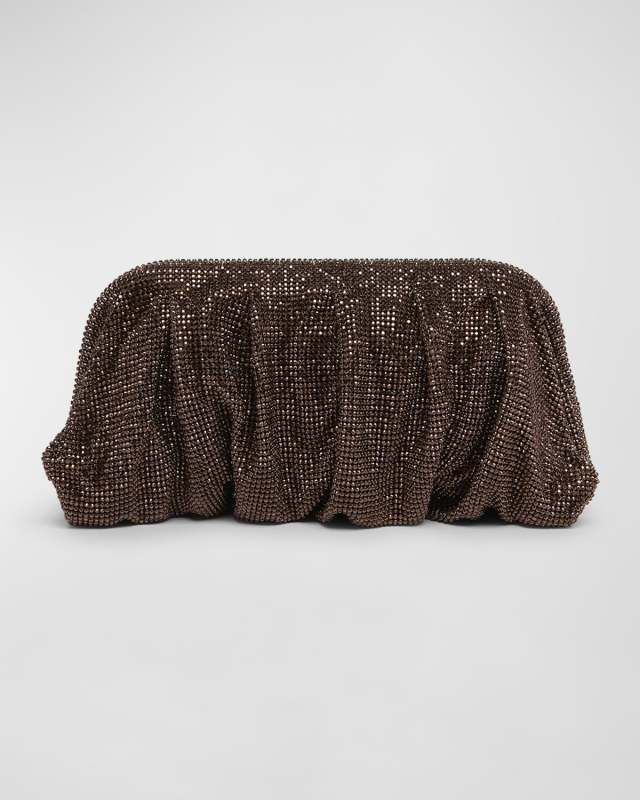 Venus La Grande Metallic Crystal Clutch Bag