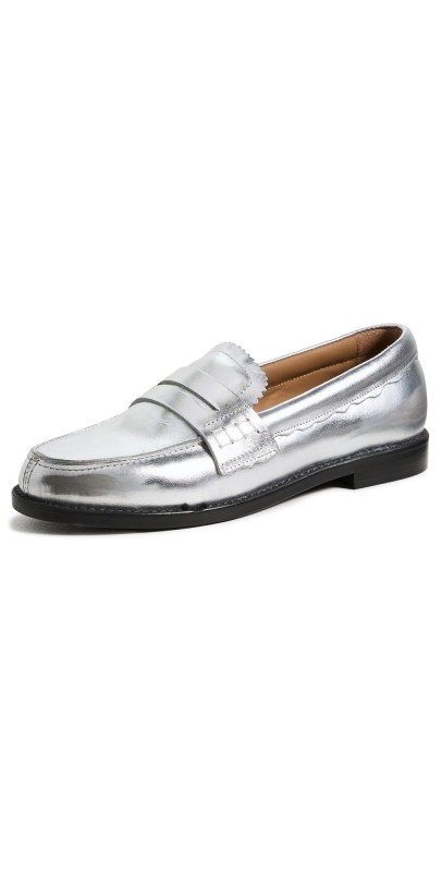 Golden Goose Laminated Upper Jerry Loafers ARGENTO/GRIGIO