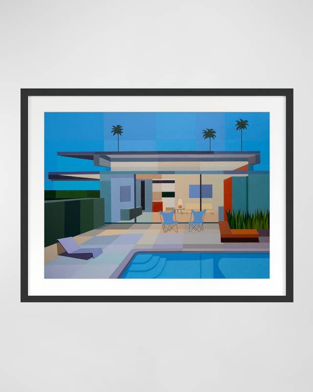 "Wexler Steel House" Print by Andy Burgess, Framed Under Plexiglass