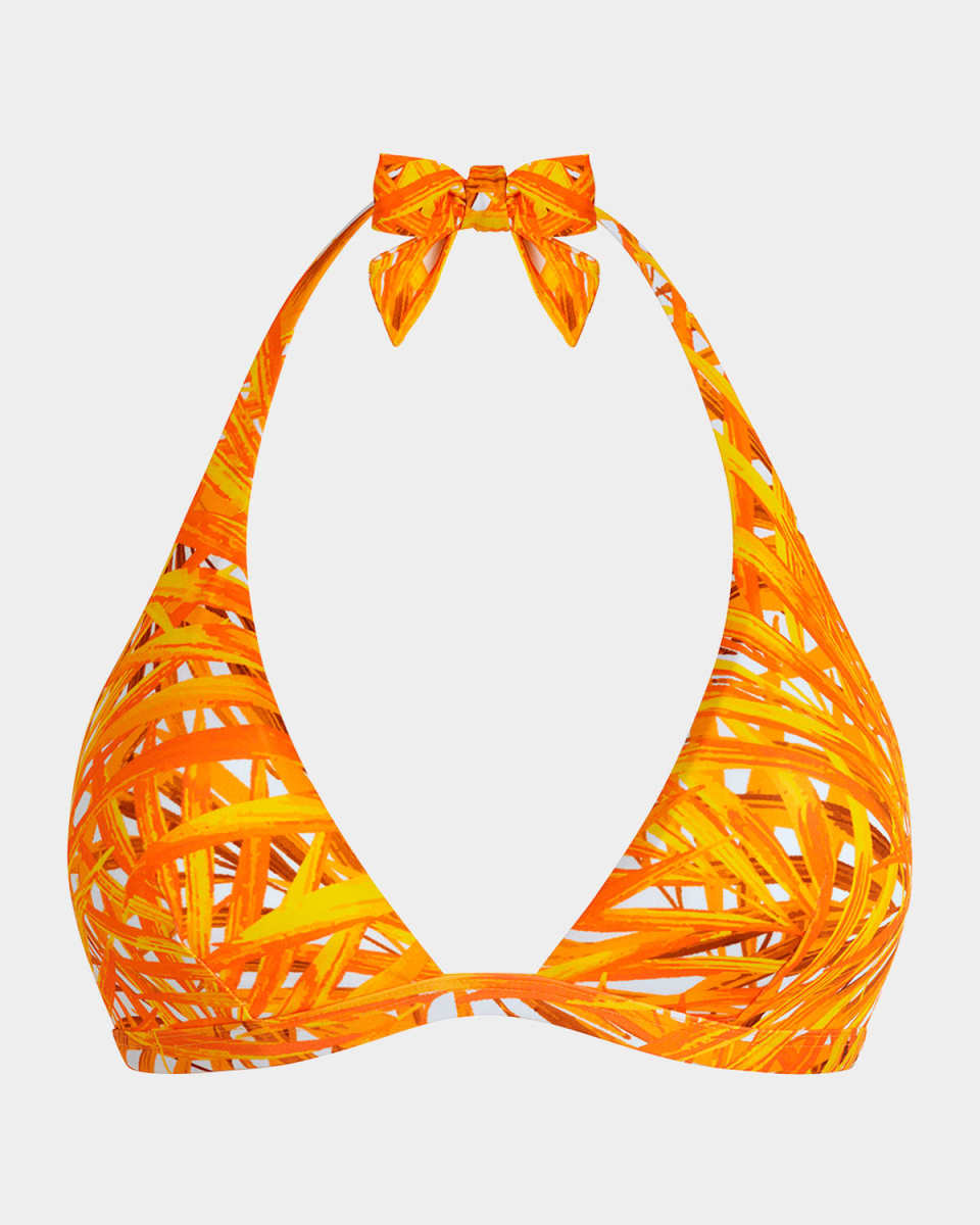 Palm Leaves Jersey Bikini Top