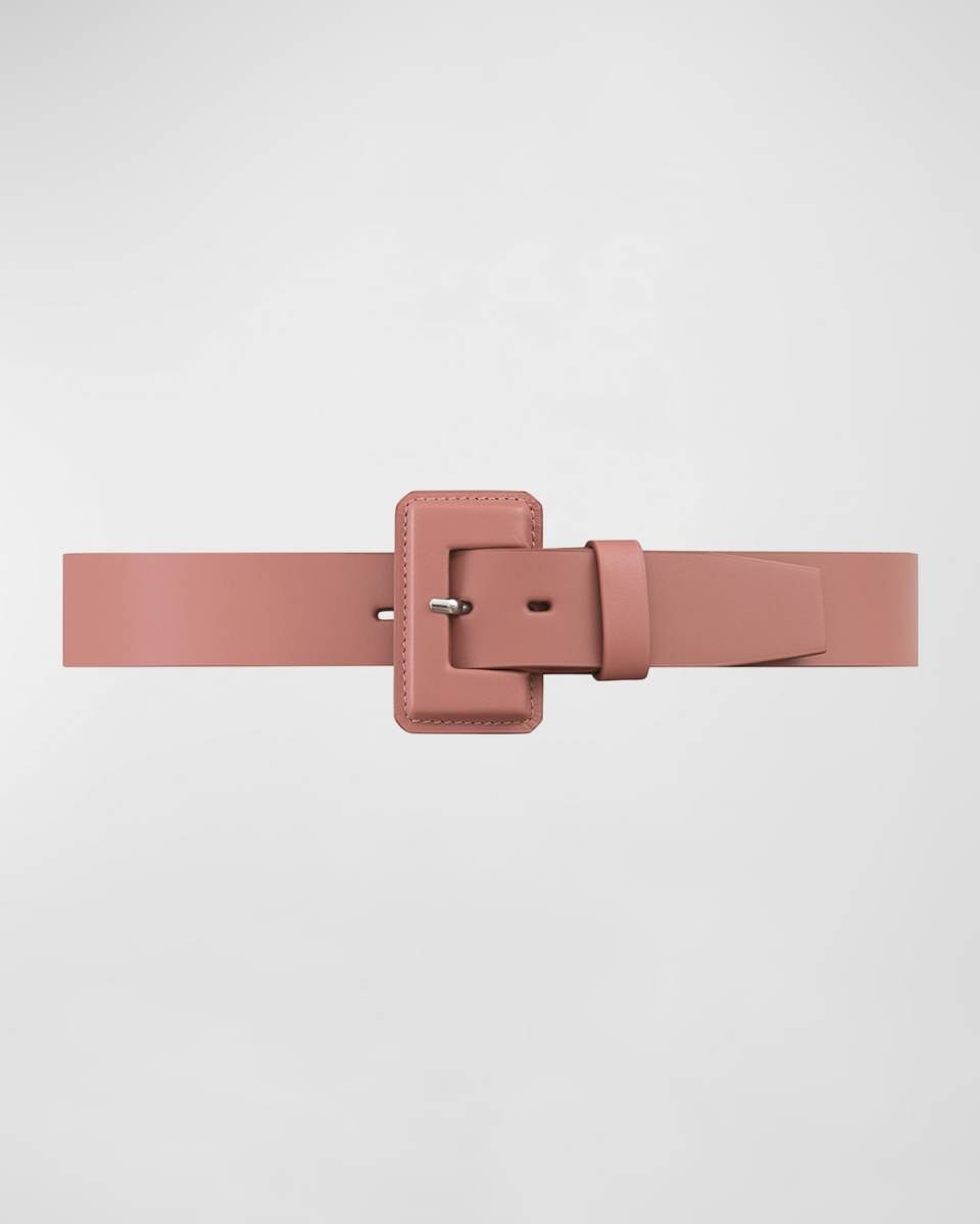 La Petite Merveilleuse Timeless Leather Belt with Covered Buckle