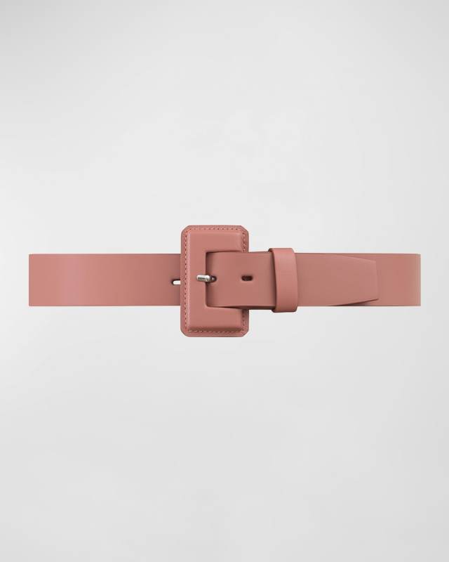 La Petite Merveilleuse Timeless Leather Belt with Covered Buckle