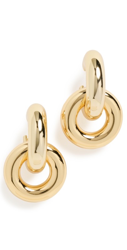 MÉGA Double Hoop Earrings Gold