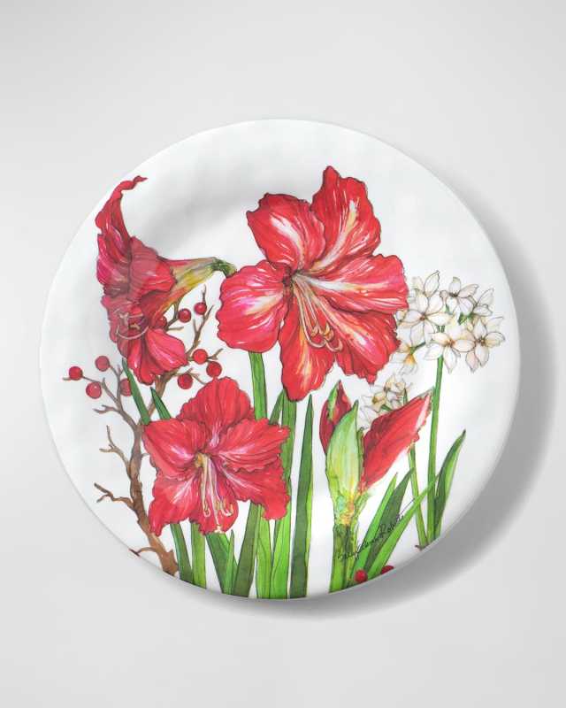 Amaryllis Salad Plates, Set of 4