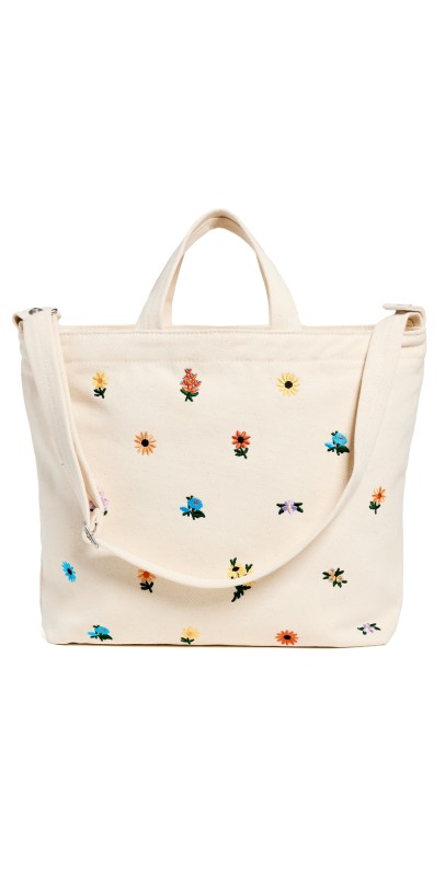 BAGGU Horizontal Zip Duck Bag Embroidered Ditsy Floral