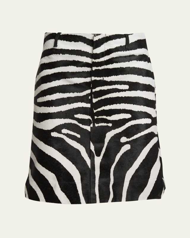 Tozzi Zebra Suede Skirt