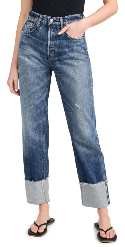 MOUSSY VINTAGE Mv Bardmoor Wide Straight Jeans Blue