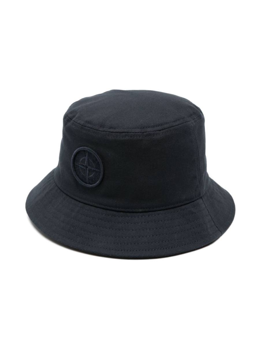 logo-patch cotton bucket hat