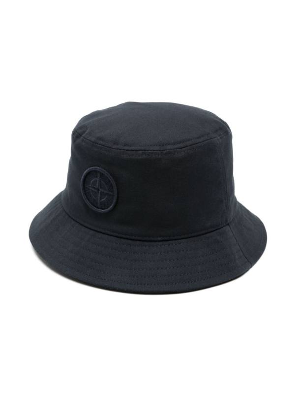 logo-patch cotton bucket hat