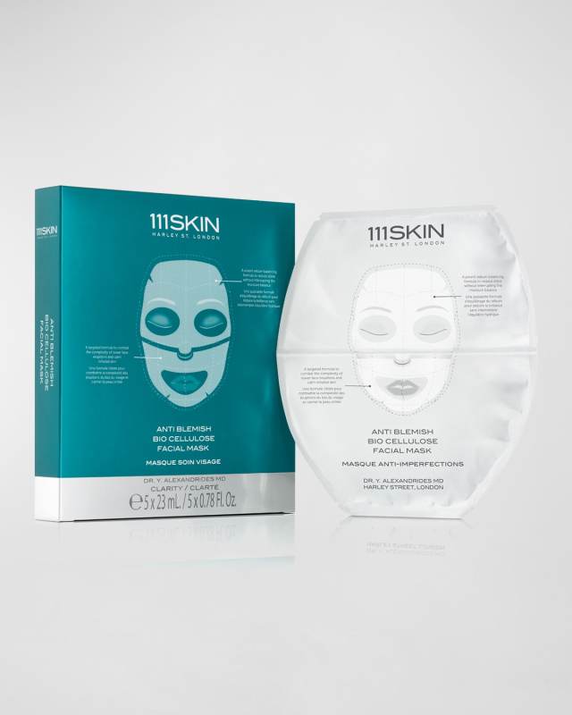Anti Blemish Bio Cellulose Facial Mask Box, 5 Count