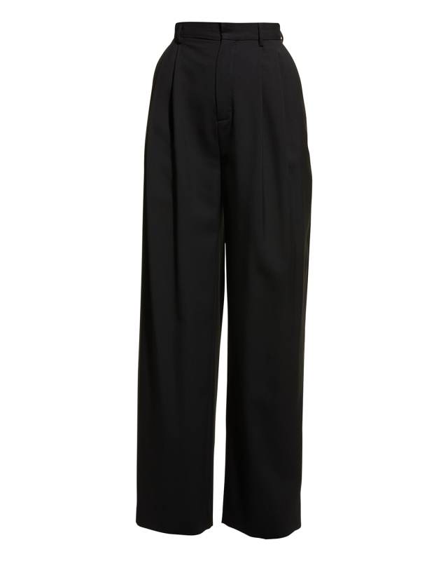 Pleated Pants in Lightweight Wool