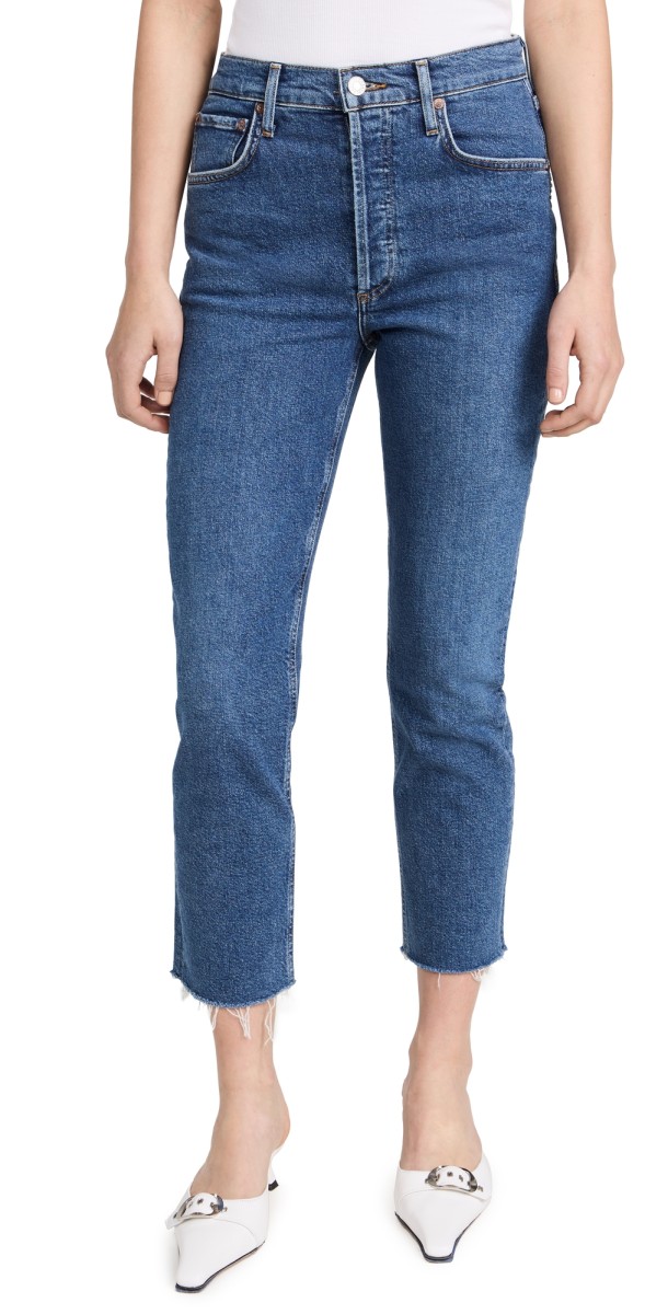 AGOLDE Riley High Rise Straight Crop Jeans Escape