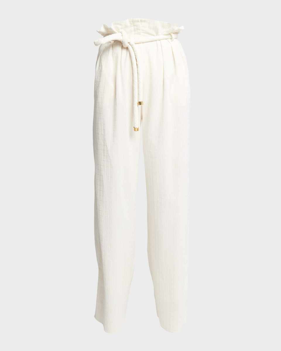 Tristin Mini Check Pants with Tie Belt