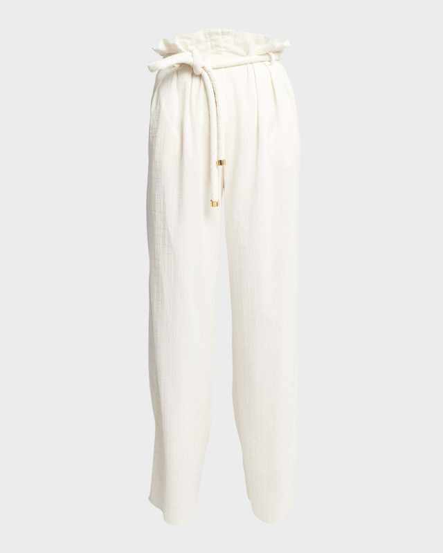 Tristin Mini Check Pants with Tie Belt