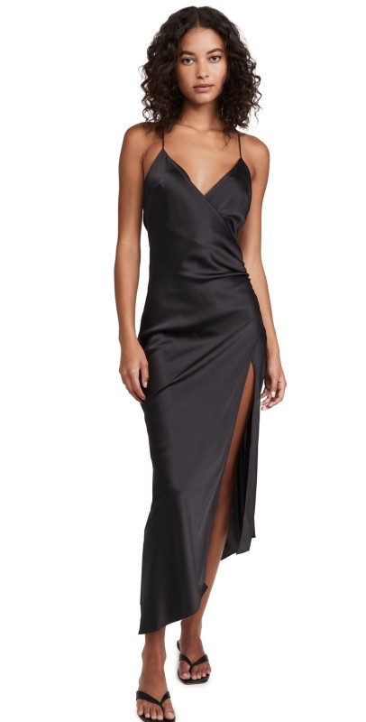 SER. O.YA Emma Silk Dress Black