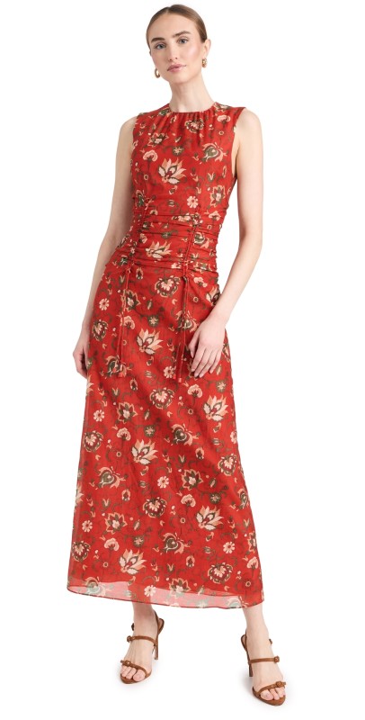 SIR. Reyes Ruched Dress Cactus Flower