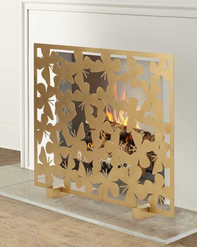 Butterfly Fireplace Screen