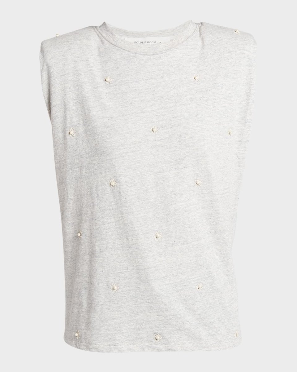 Journey Embellished Sleeveless T-Shirt