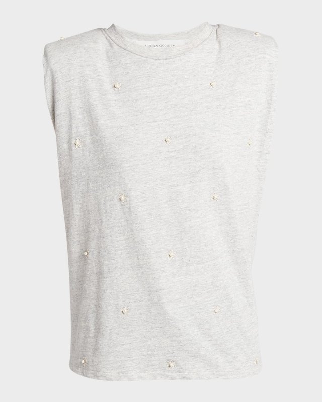 Journey Embellished Sleeveless T-Shirt