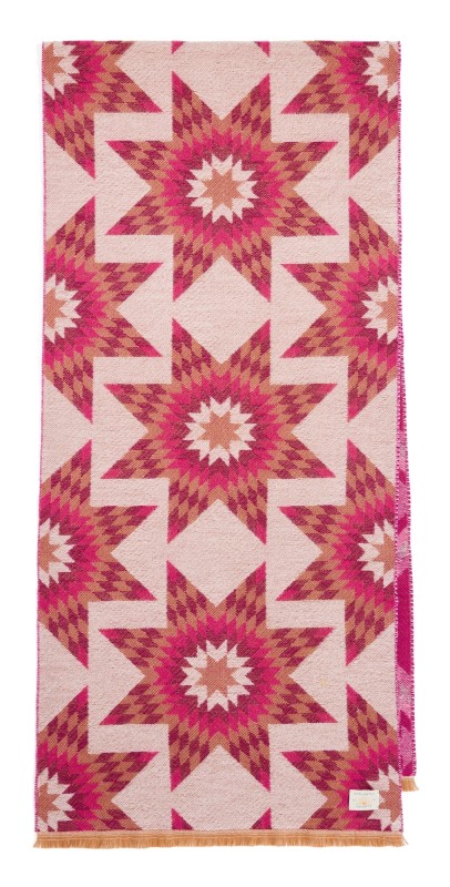 Faherty Faherty x B. Yellow Tail Scarf Fuchsia Berry