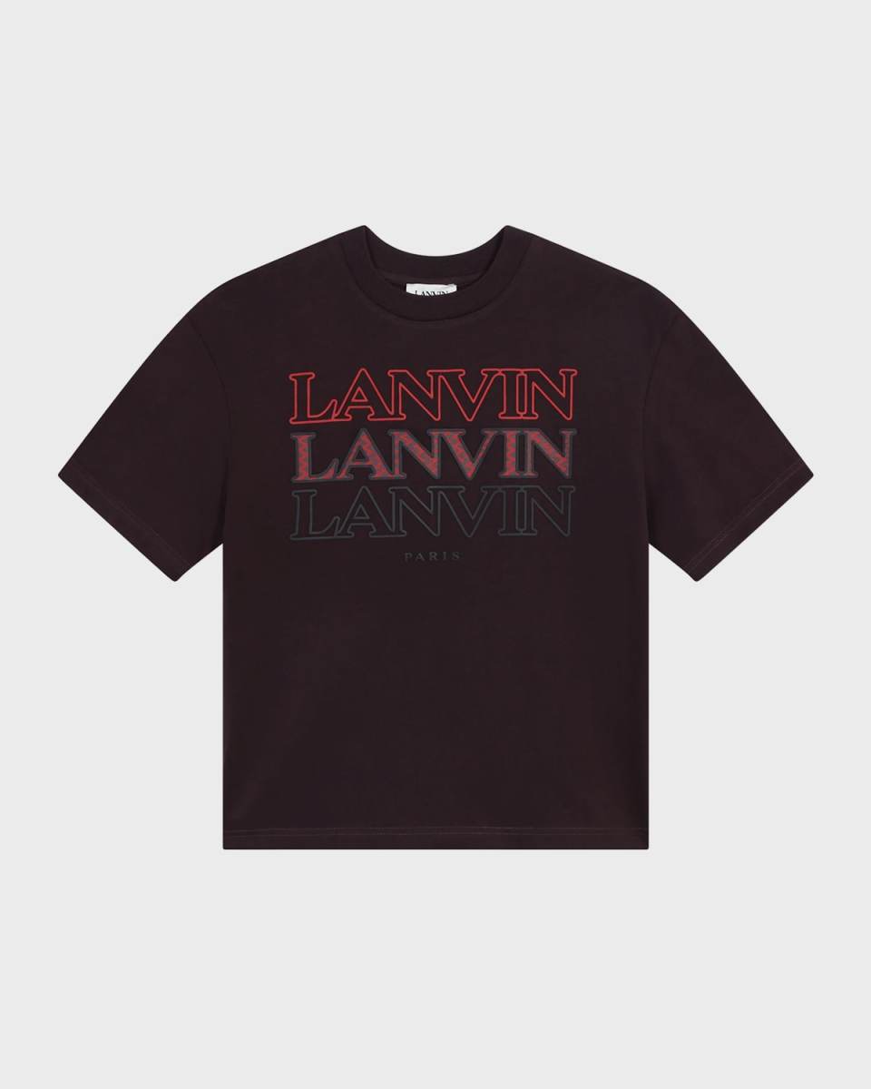 Boy's Triple Logo-Print T-Shirt, Size 8-14