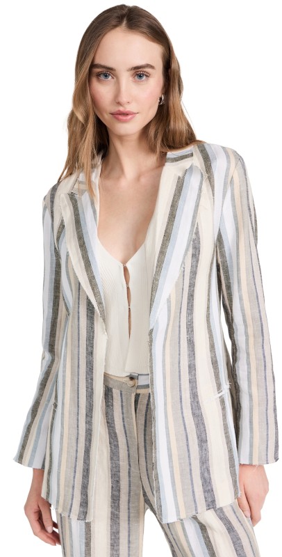 87Origins Ategun Linen Suit Jacket Stripe
