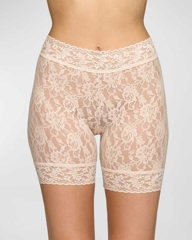 High-Rise Signature Lace Biker Shorts