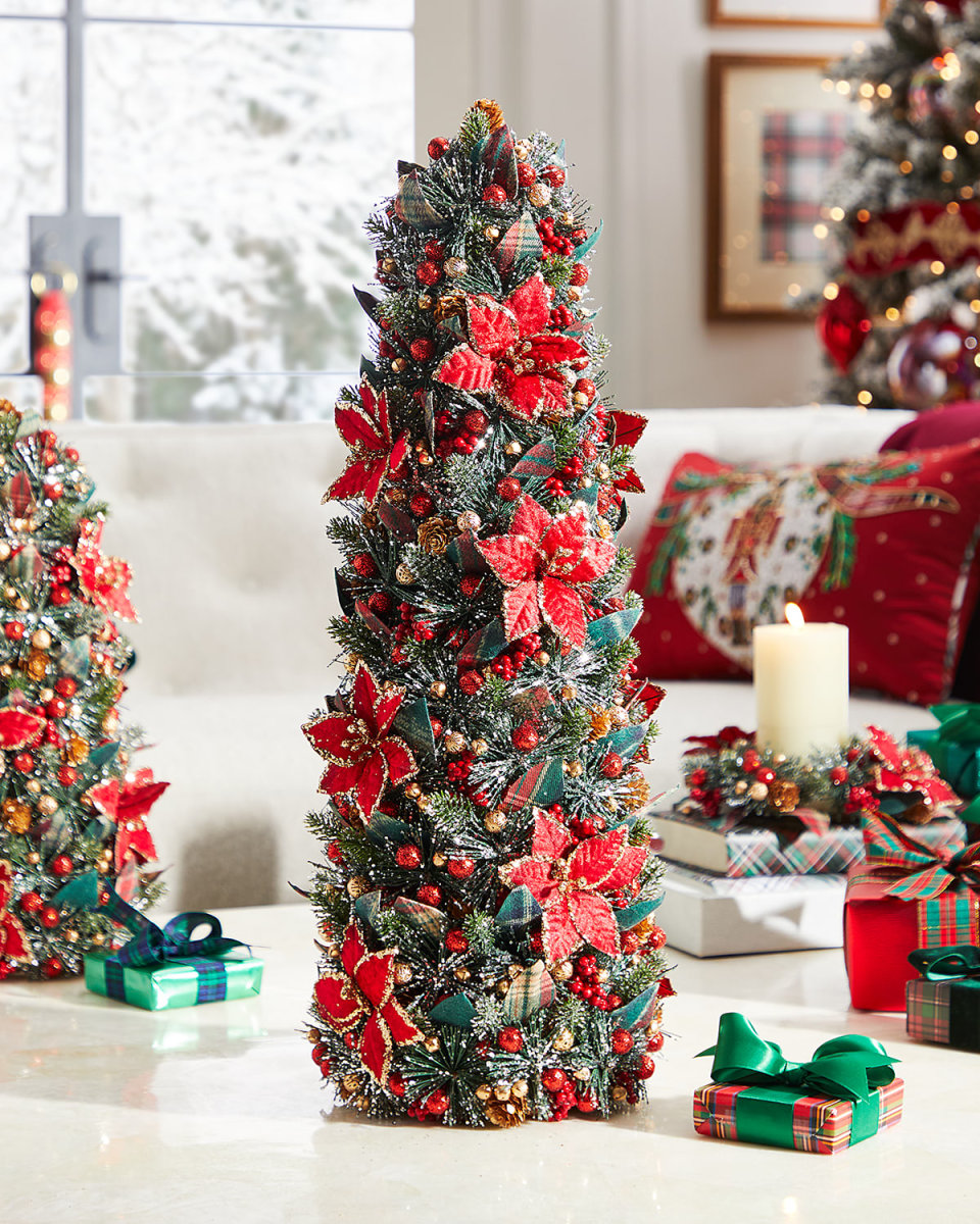 24" Regal Poinsettia Christmas Tree