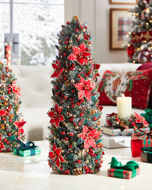 24" Regal Poinsettia Christmas Tree