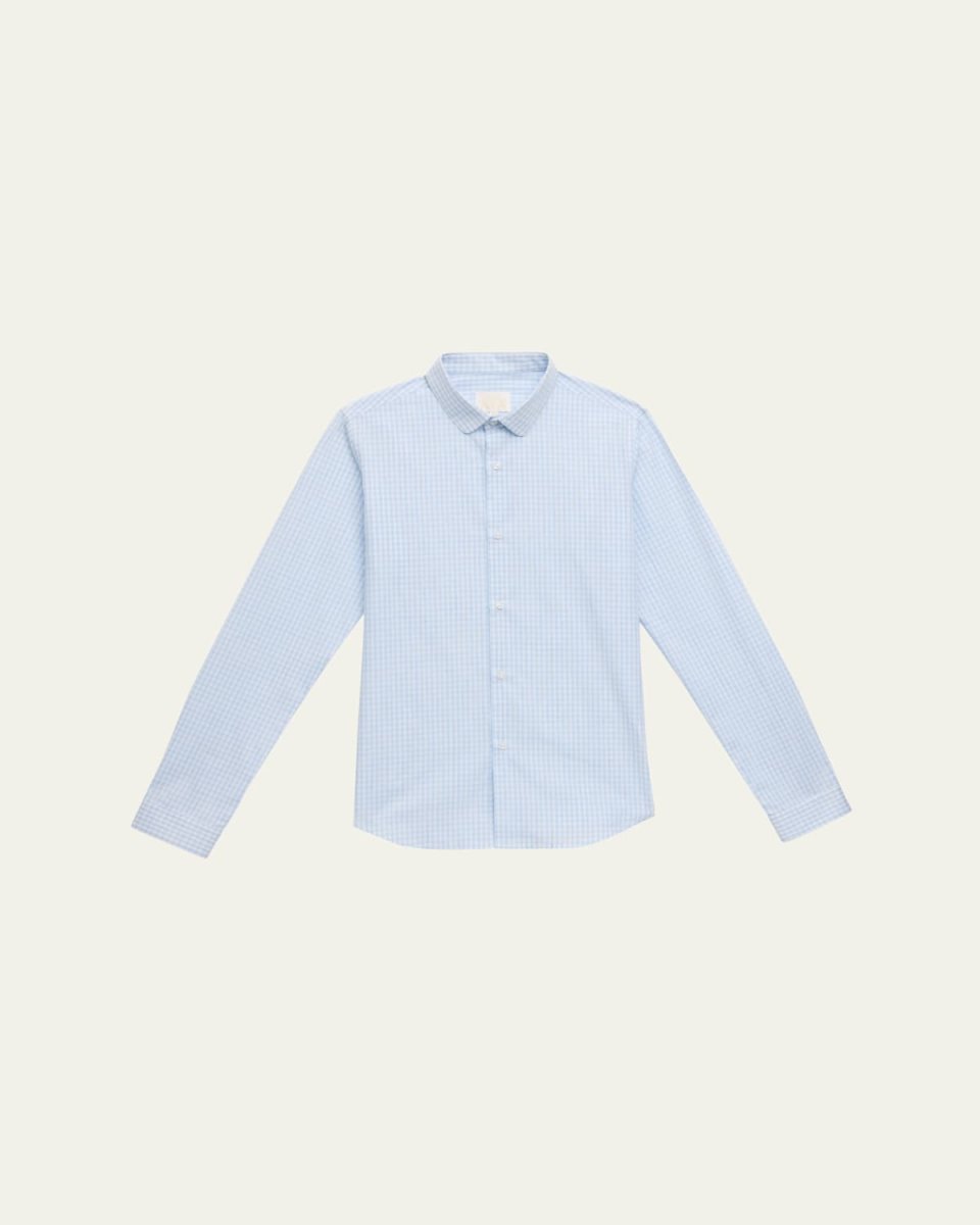 Boy's Grayson Gingham-Print Button Down Shirt, Size 2-10