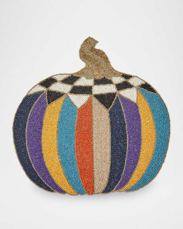 Pumpkin Multi-Stripe Beaded Placemat