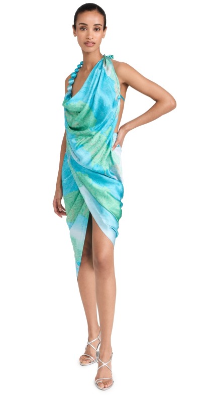 Cult Gaia Iluka Sleeveless Dressandscape Print