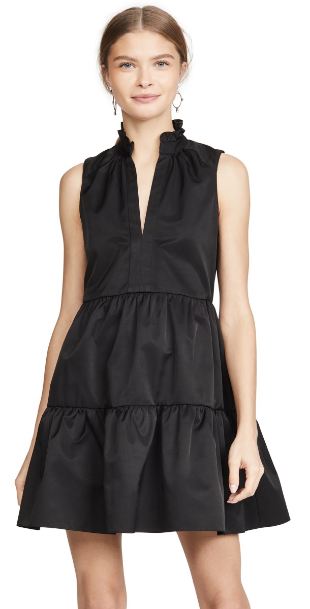 Amanda Uprichard Sleeveless Saffron Dress Black