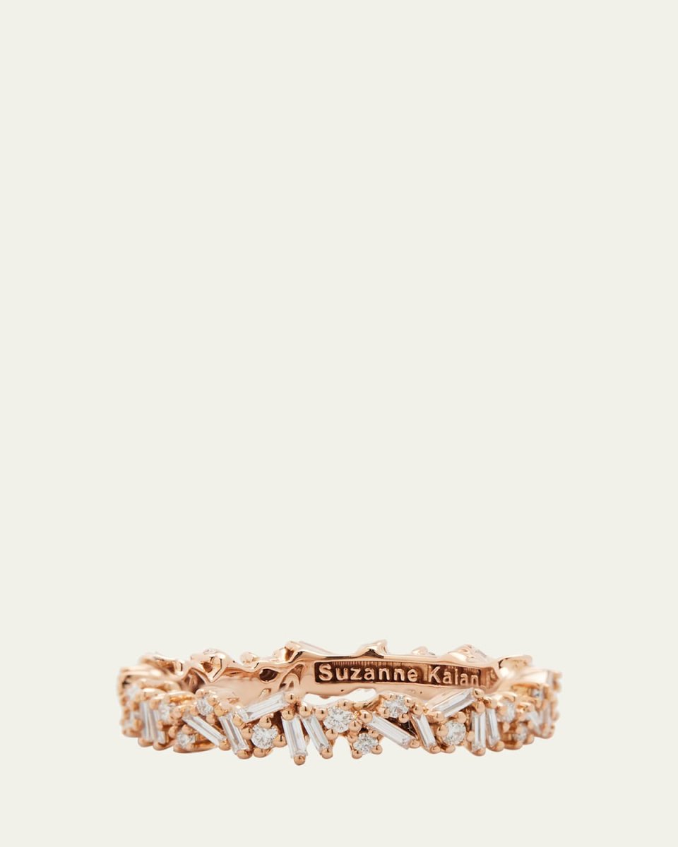 18K Rose Gold Diamond Fireworks Eternity Band Ring