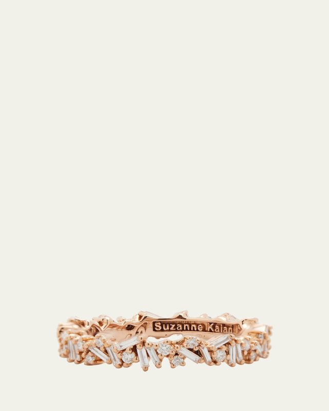18K Rose Gold Diamond Fireworks Eternity Band Ring