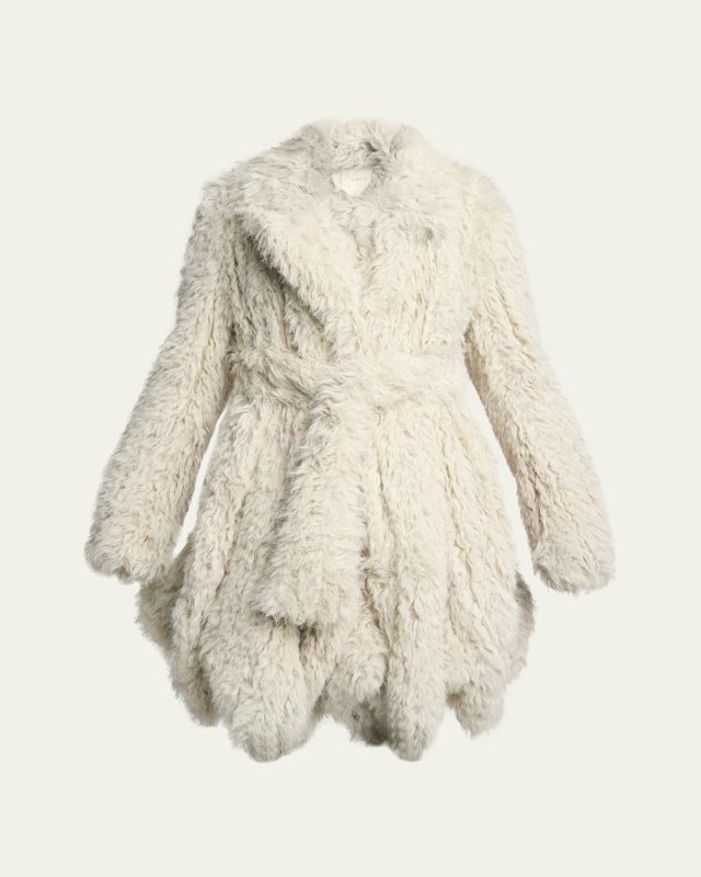 Faux Fur Belted Coat